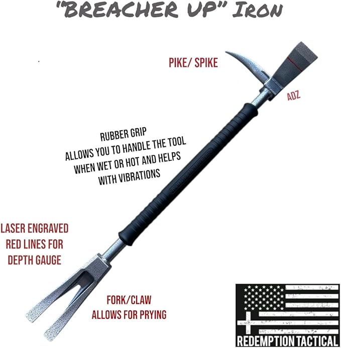 Redemption Tactical Hooligan Breacher Up 30" Pry Bar Breaching Tool