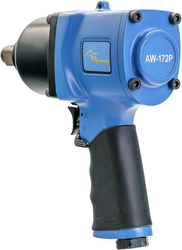 Airboss AW-172 3/4" US Germany Award Winning Premium Air Impact Wrench Heavy Duty 2000 ft-lb Nut Busting Torque 8.5 Pounds Award-Winning Design Lightweight High Performance