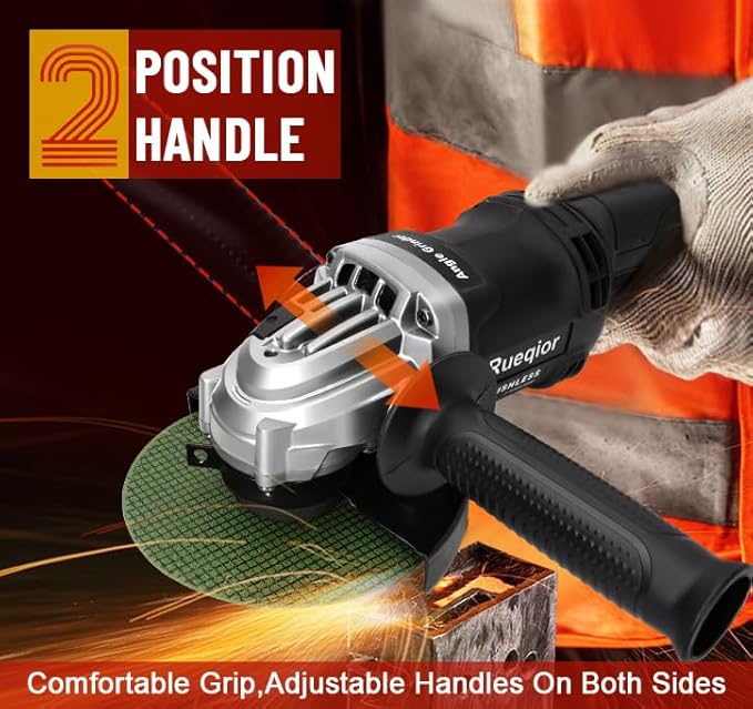 Cordless Angle Grinder for Dewalt 20V Battery, 10000 RPM Brushless Grinder 4-1/2", 3 Variable Speed Power Grinder for Cutting, Griding, Polishing (No Battery)