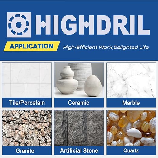 Diamond Milling Bit for Enlarging and Shaping Hole,HIGHDRIL 2pcs Diameter 30mm (1-1/7") Dry Drilling Core Bit for Porcelain,Hard Ceramic,Granite and Marble