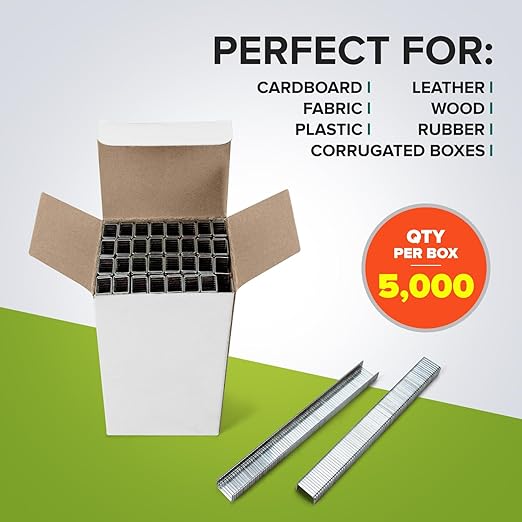 IDL Packaging Heavy Duty Staples for Hummer Tacker HT-9-11, 3/8" x 1/4" x 0.04" (10 Boxes, 50000 pcs) - Non-Rusting Stainless Steel & Zinc-Plated Steel Staples for Industrial Staplers