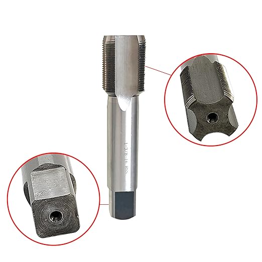 Lzcdelyxiao 1-3/8"-16 Tap UN Right Hand Straight Flute Nominal Diameter 1-3/8" Thread Per Inch 16 Fin Grade 2B HSS