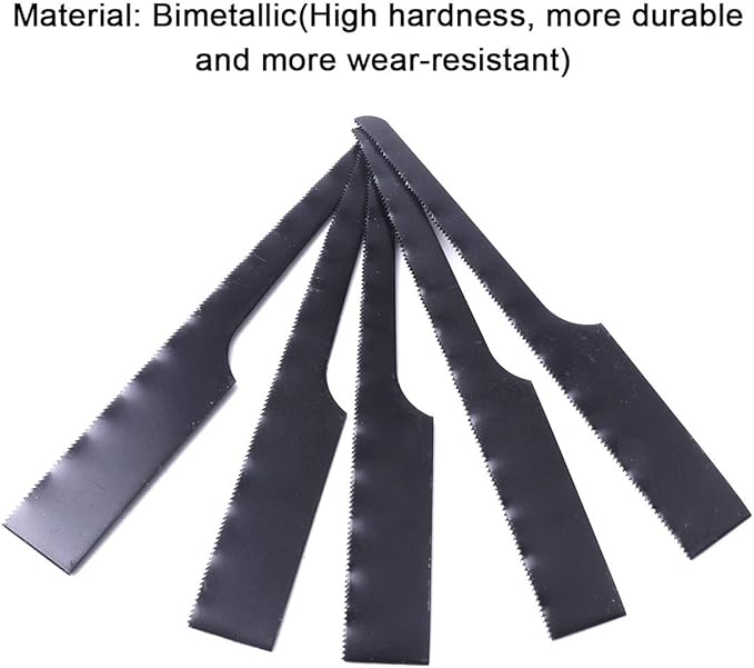 Atoplee 5pcs Reciprocating Air Saw Blades, Bi-Metal Hacksaw Blades Power Cutting Tool Air Body Saw Hacksaw Blades Tools (32T)