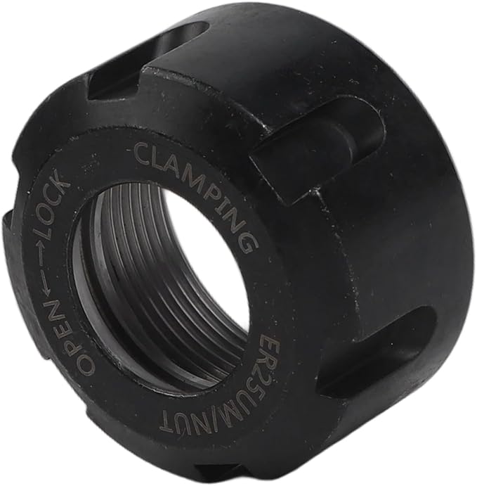 Spindle Extension Rod Thread Adapter ER11 ER16 ER20 ER25 ER32 Collet Chuck with Nut Compatible with CNC Motor Rotor for Industrial Engraving and Milling Machine Use(ER25-ER25 With Nut)