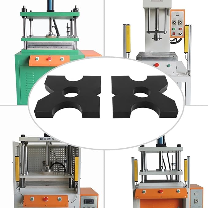 1 Pair of Arbor Press Plate H Frame Hydraulic Shop Press Plates 32Ton Hydraulic Press Accessories with 4 Notch for Workshops, Factories, Production Rooms, Laboratories (7.09 * 7.09 * 1 in)