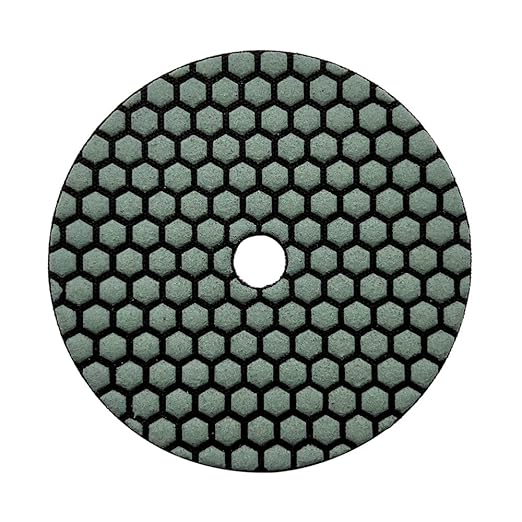 5" High Performance Dry Stone/Concrete Polishing Pads, 1.5mm Segment Height, Honeycomb Style, 30 Grit