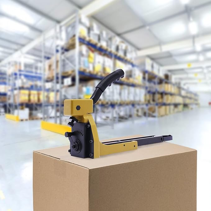 CUBELLIN Carton Closing Stapler 50 Staples Capacity Adjustable Depth Manual Packaging Stapler for Corrugated Boxes, Shipping, Packaging (3/4 Inch Staples)