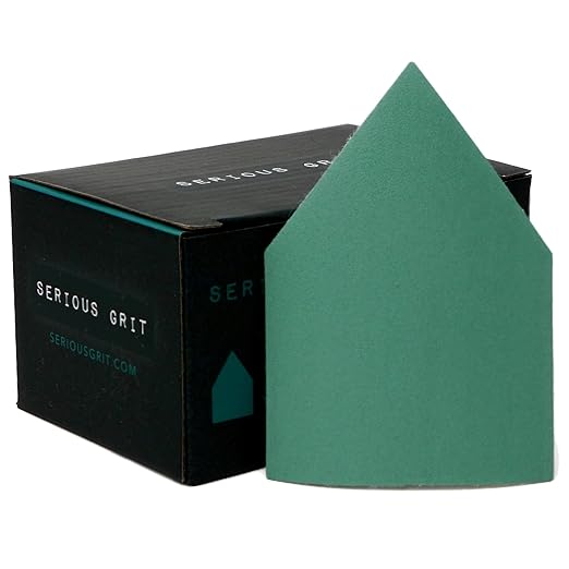 Serious Grit - 320 Grit 90mm x 65mm Triangle Sanding Sheets - Fits Milwaukee M12 Fuel Sanders - Heavy-Duty Hook & Loop Film Sandpaper Pads for Orbital Detail Sanders - 50 Pack Box