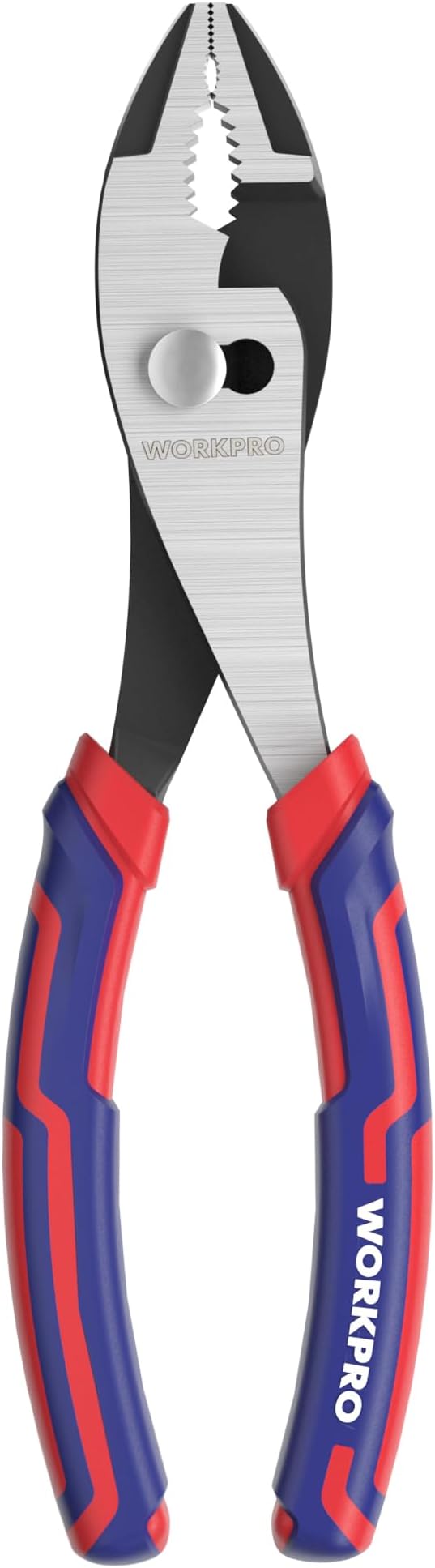 WORKPRO 6??Slip Joint Pliers Tool, Large Soft Grip,Rust Prevention Finish, 3-Zone Serrated Jaw Forged from High Carbon Steel for Maximum Grip