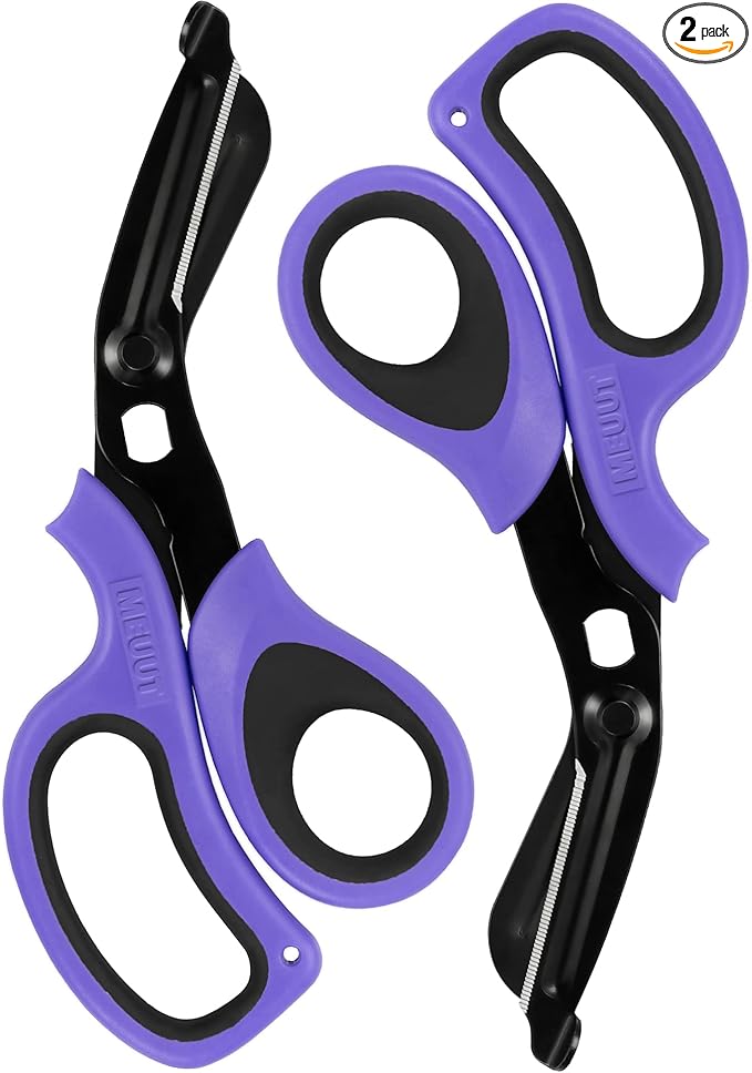 MEUUT 2 Pack Trauma Shears Bandage Scissors - Medical Supplies with 8 inch Heavy Duty Medical Scissors for EMT Workers Nurses