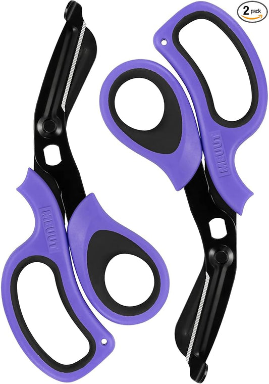 MEUUT 2 Pack Trauma Shears Bandage Scissors - Medical Supplies with 8 inch Heavy Duty Medical Scissors for EMT Workers Nurses