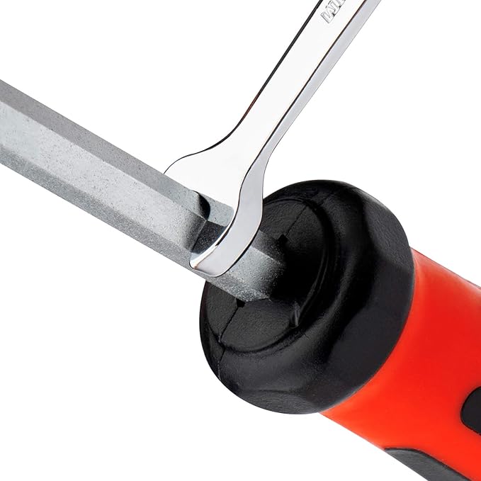 Jetech Striking Cap Go-Through Slotted Screwdriver, S2 Steel Flathead with Magnetic Tip, Ergonomic Soft Grip TPR Handle, 0.2 x 3.94 inches