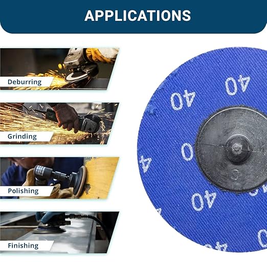 Benchmark Abrasives 3 Inch Sanding Discs Quick Change Green Zirconia, Male R Type Backing - Drill & Die Grinder Sanding Disc for Deburring Polishing Rust Remover for Metal (500 Pack) - 80 Grit