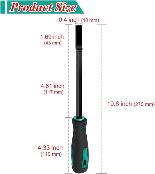 2/5" Scraper Head Gasket Scraper, High Hardness Chrome Vanadium Steel with Non-Slip Rubber Handle Scraper, Gasket Scraper for Removing Gaskets,Rust, Paint,Varnish, Carbon Scraper Tool for Surface Prep