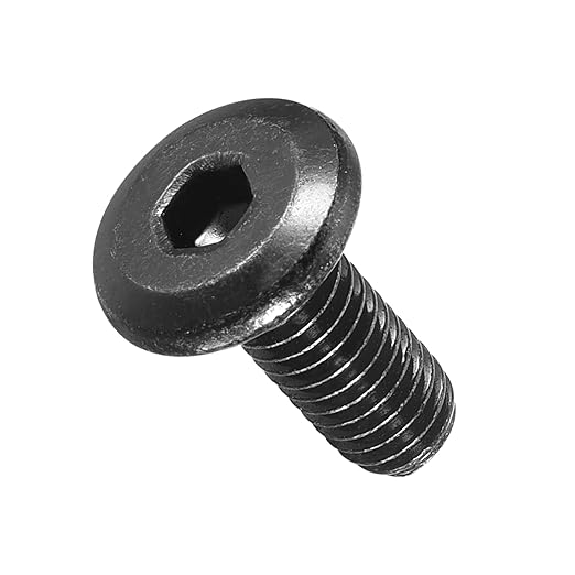 METALLIXITY Flat Head Hex Socket Cap Screws Bolts(M5-0.8x8) 30Pcs, Steel Hex Socket Furniture Bolts Screws - for Furniture Woodworking Project, Black
