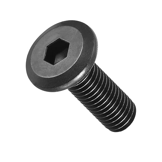 METALLIXITY Flat Head Hex Socket Cap Screws Bolts(M8-1.25x25) 20Pcs, Steel Hex Socket Furniture Bolts Screws - for Furniture Woodworking Project, Black
