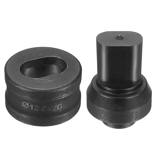 HARFINGTON Hydraulic Hole Punch Die 過12.5횞20mm Oval Hole 40Cr Steel Electric Punching Kit for CH60 Electric Punching Machine, Black