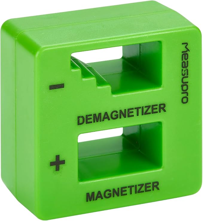 Demagnetizer and Magnetizer for Screwdrivers Tips, Bits, and Small Tools, Large or Big Screws, Drills, Drill Bits, Sockets, Nuts, Bolts, Nails and Precision Construction Tools - Green