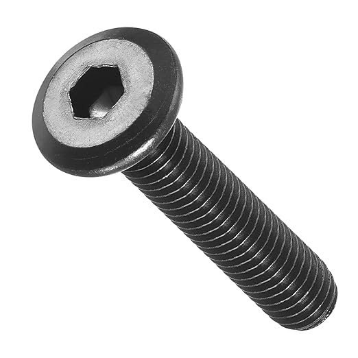 METALLIXITY Flat Head Hex Socket Cap Screws Bolts(M6-1x30) 25Pcs, Steel Hex Socket Furniture Bolts Screws - for Furniture Woodworking Project, Black