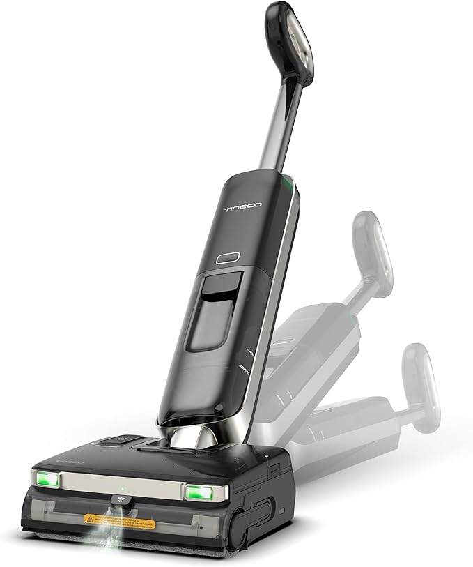 Tineco Floor ONE S9 Master Wet Dry Vacuum Cleaner, ThermoBlast Tech & Hot Water Vacuum Mop, 23kPa Suction, 65 Min Runtime, 185째F Flashdry, 3.9inch Ultra-Slim Stretch Mop