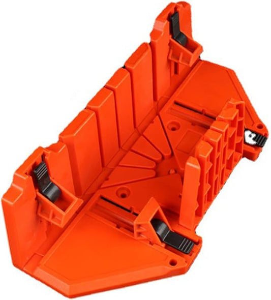 VINGVO Woodworking Miter Saw Storage Box Sturdy Miter Saw Box 22.5 45 90 Degree Stable Practical for Office Building (14in Clamping Type)