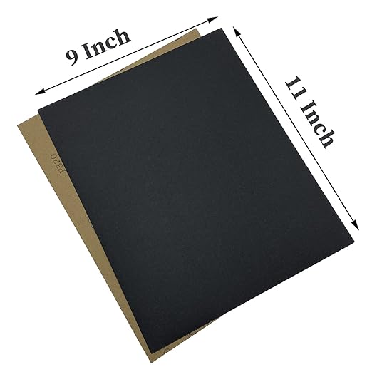 320 Grit Wet Dry Sandpaper, 9 x 11 Inch Sanding Sheets, 10PCS Premium Silicon Carbide Sand Paper for Wood Metal Ceramic or Auto Polishing and Scratches Removing