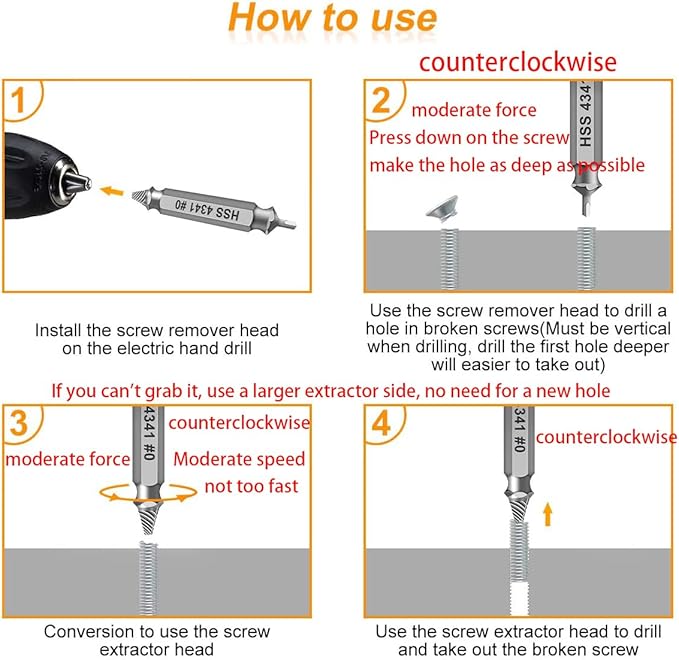 Gifts for Men,Damaged Screw Extractor Set-Valentines Day Gifts for Him Men Adults,Mens Gifts for Dad,Husband,Stripped Screws Nuts & Bolts Drill Bit Tools for Easy Removal of Rusty Broken Screw