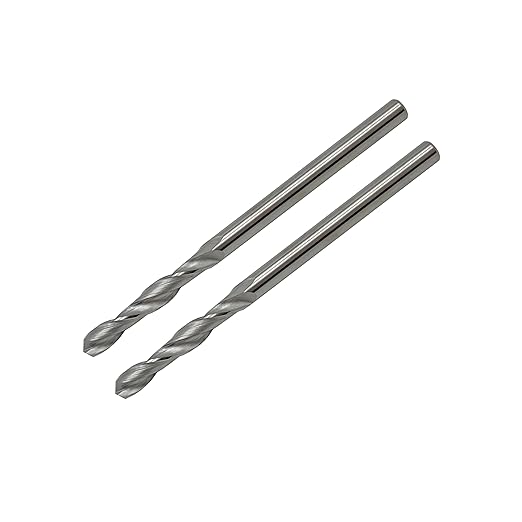 5/32" Solid Carbide Jobber Drill Bits with Straight Shank and 118째 Point Angle, Made from Tungsten Carbide Material,2-Pieces