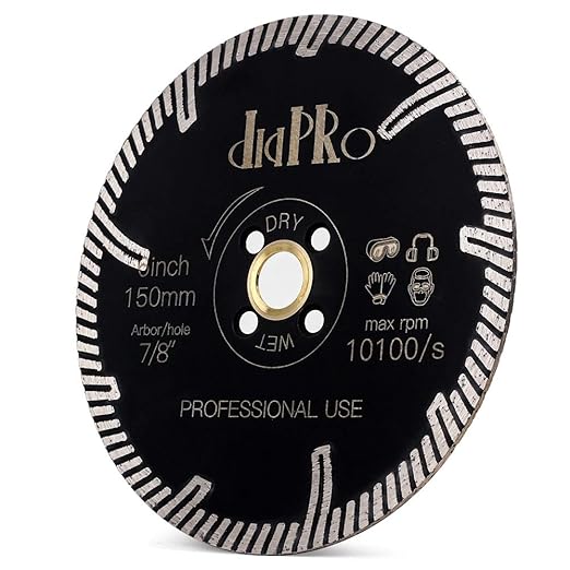 6" Granite Blade Diamond Cutting Blade for Cutting and Grinding Granite Marble Porcelain Tile (6"-1pc)…