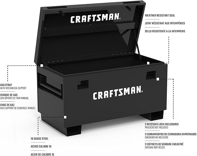 45" Craftsman Jobsite Box in Black