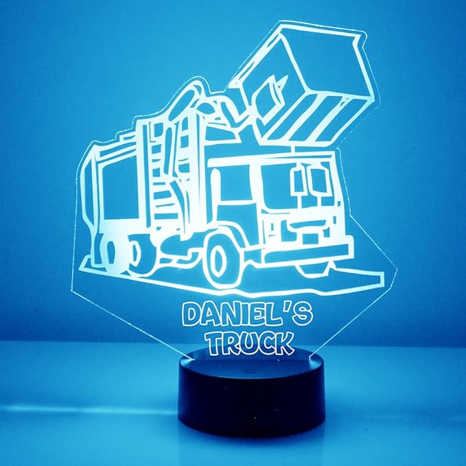 Transportation Custom LED Sign Night Light Lamp with Remote, Light Up Display with Personalized Name or Image, Customized and Made in The USA, Clear Acrylic Design Home Decor with 16 Colors, 4 Modes
