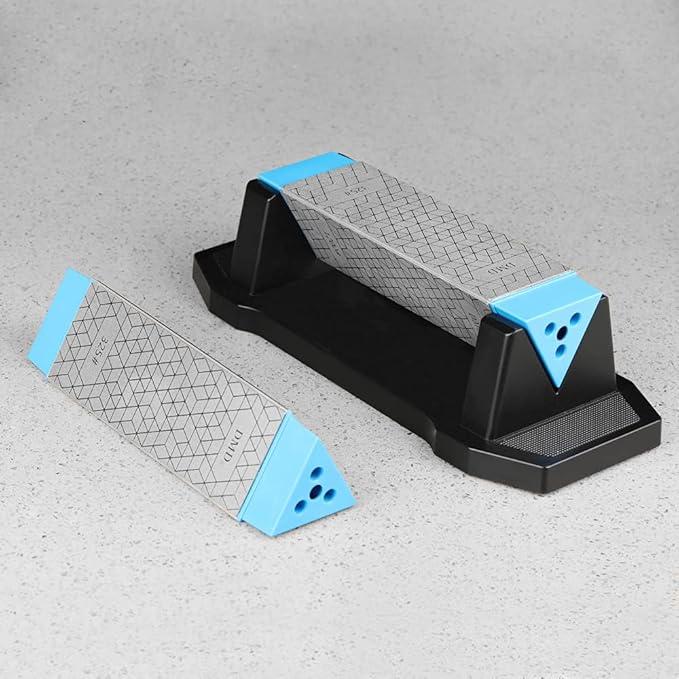 DMD Diamond Whetstone Knife Sharpener, 3-Sided Grit Coarse 150 | Medium 325 | Extra Fine 1200, Multi-Use Diamond Plate Honing Stone, Professional Sharpening Tool for Kitchen, Outdoor & Workshop
