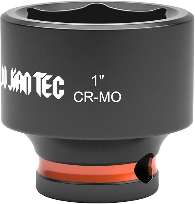 6-Point Shallow Impact Socket, 3/8-Inch Drive 1" Socket, Cr-Mo,Automotive, Truck Maintenance, Heavy Equipment Repair