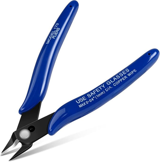 Ainiv Wire Cutters, Spring-loaded Side Cutters Flush Cutters, Diagonal Cutters Precision Side Cutters, Diagonal Cutting Pliers in CRV Steel, Heavy Duty Cutting Pliers for Electrical, Homes