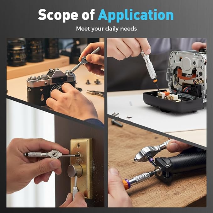 40 in 1 Magnetic Ratchet Screwdriver Set, 2026 New DIY Ratchet Screwdriver Set with T Handle Detachable, Multifunctional Precision Repair Tool Sets With Detachable Handle (60 in 1)