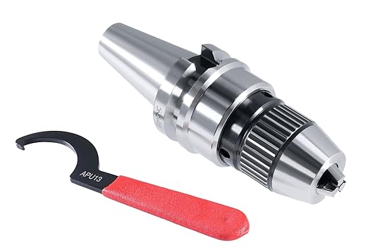 Accusize Industrial Tools 0-1/2'' Bt40 CNC Integral Keyless Drill Chuck, Accuracy 0.002'', 0222-0990
