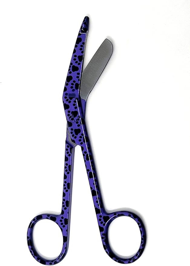 Set of 3 Assorted Pattern Nurse Doctor EMT Lister Bandage Scissors 5.5" (14cm), Stainless Steel, Premium Quality-Ideal Gift (PK5)