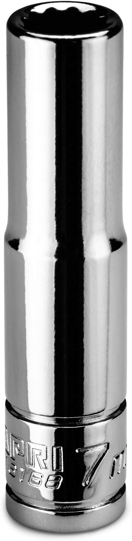 Capri Tools 7 mm Deep Socket, 1/4 in. Drive, 12-point, Metric