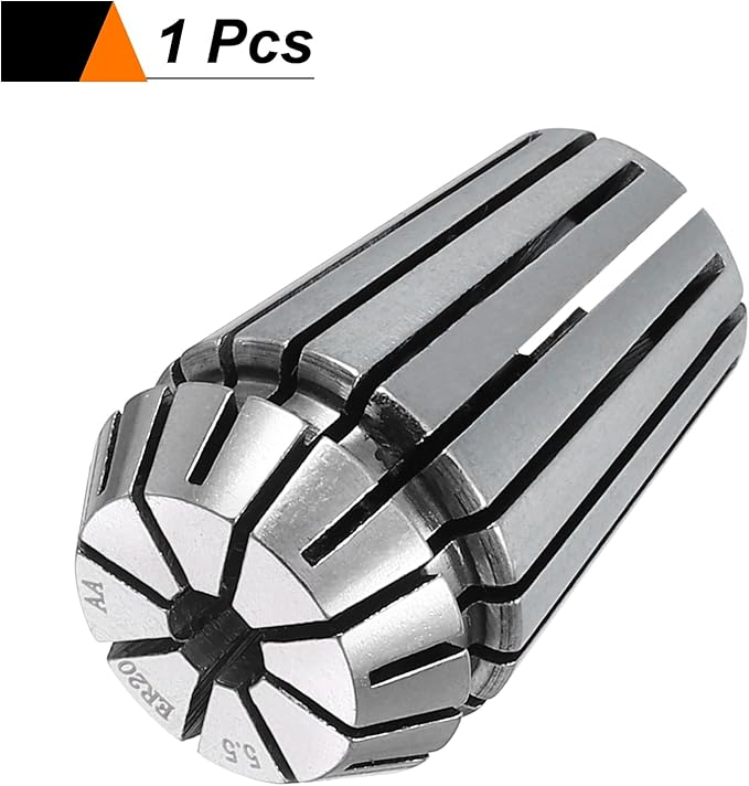 HARFINGTON Spring Collet Chuck ER20 5.5mm 65Mn Spring Steel Precision Router Collets for CNC Engraving Milling Lathe Tool