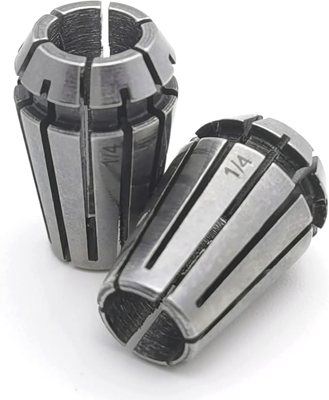 2pcs ER11 1/4" Spring Collet Precision Mill Chuck Collet CNC Engraving Machine & Router Milling Lathe Tool Holder (2pcs er11 1/4)