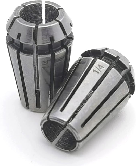 2pcs ER11 1/4" Spring Collet Precision Mill Chuck Collet CNC Engraving Machine & Router Milling Lathe Tool Holder (2pcs er11 1/4)