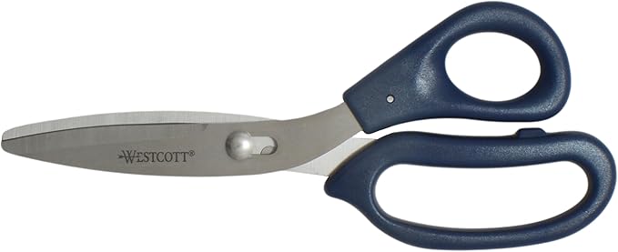 Westcott 8" Power Pivot Stainless Steel Hard Handle High-Leverage Crafting and Fabric Scissors