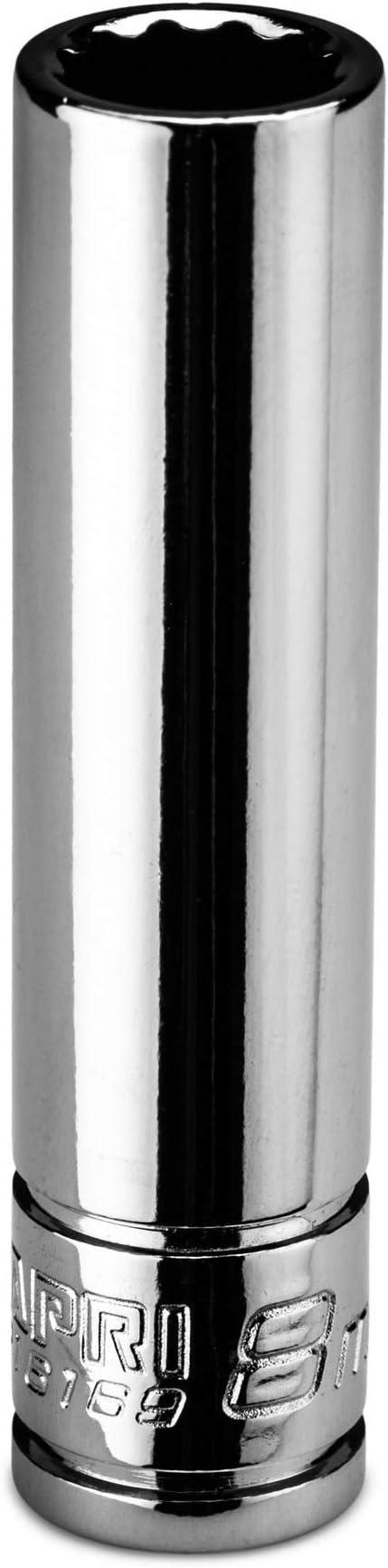 Capri Tools 8 mm Deep Socket, 1/4 in. Drive, 12-point, Metric