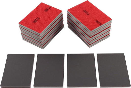 24pcs 1200Grits Sanding Sponge, Wet and Dry 4"x3" Sanding Block, Reusable Sand Paper for Metal Wood Drywall Walls Stone Automotive Paint Plastic DIY (1200 Grits)