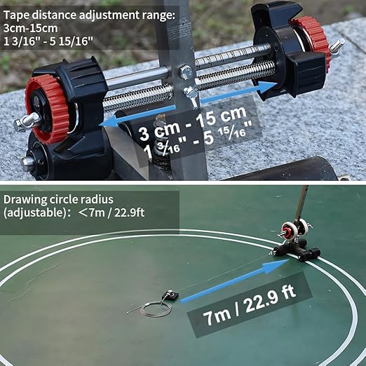 BAUSATZ Floor Tape Applicator竊똌anual Pushing Tape Marking Machine, Tape bonding Machine, Used for Floor Marking, Decoration Protection and Laying,Can Draw arcs, Curves, and Straight Lines