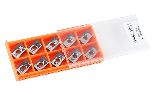 Accusize Industrial Tools Apkt160408-Lh Carbide Inserts for Machining Aluminum, 10 Pcs, 0058-1604x10