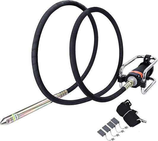 Concrete Vibrator, 1600W 2HP 18000RPM, 14-3/4ft Flexible Shaft, Electric Concrete Vibrating Tool, Hand Held Power Concrete Vibrators, Portable for Construction, Remove Air Bubbles Level Tool