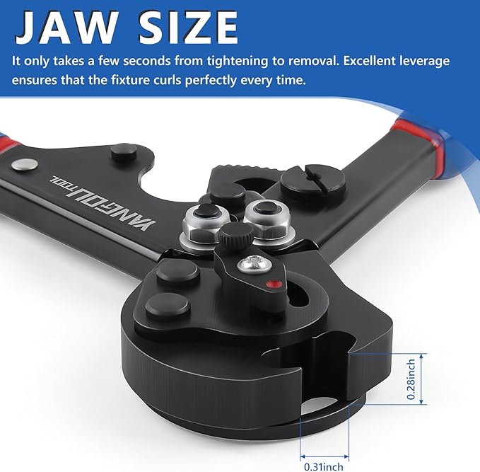 2 IN 1 Ratchet PEX Crimping Tool Cinch and Remove Dual Function Ergonomic Handle for PEX Pipe and Pinch Crimping Suitable for 3/8" to 1" Stainless Steel Clamps