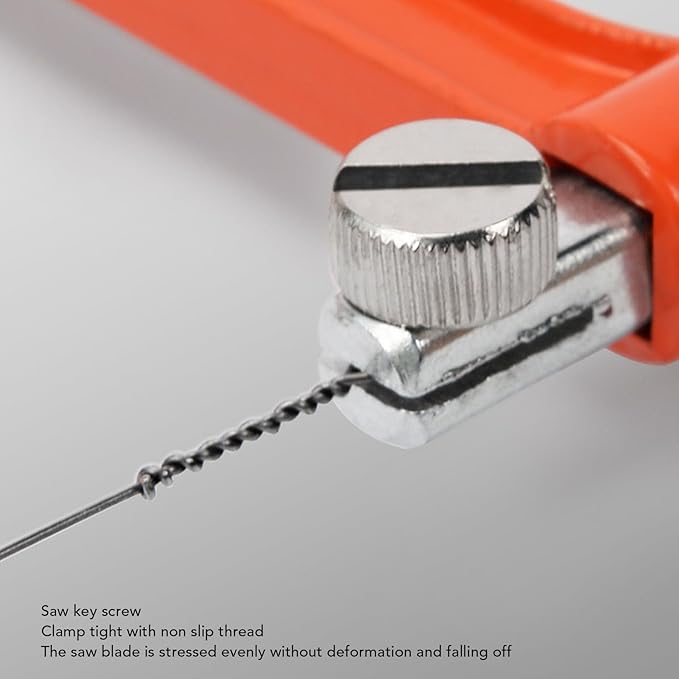 Tyenaza Coping Saw, 6 Inch U Shape Multifunctional Aluminium Alloy Small Carving Saw with 5 Blades for Woodworking