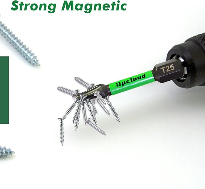 T25 Impact Screwdriver Bit Set, 26 Pieces 2?쒾2 Steel Magnetic Security #25 Torx Tips Driver Power Bit Set with Extension Impact Bit Holder